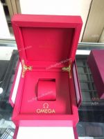 Pink Leather Watch Case Omega Box Replica